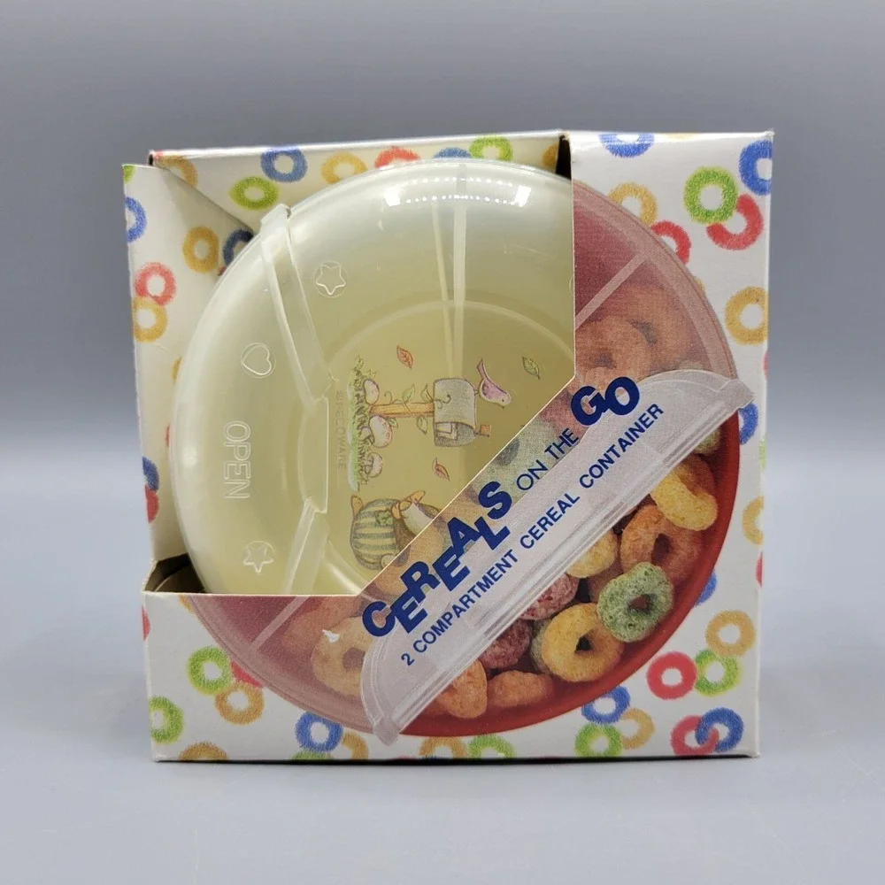 Bunny Rabbit Cereals On The Go 2 Compartment Cereal Container Pecoware Taiwan